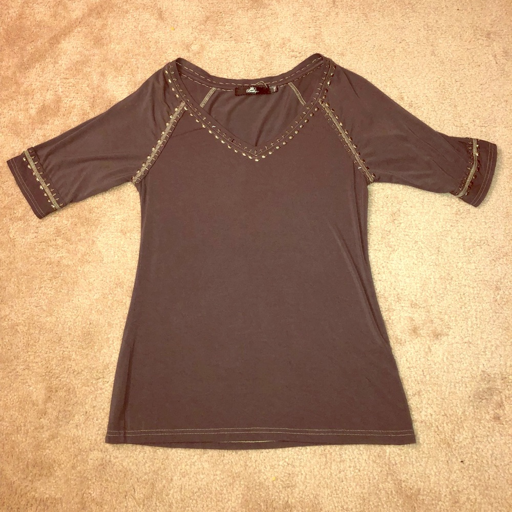 Buckle brand dark grey top - Medium
